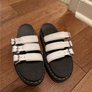 Dr. Martens White and Black Sandals